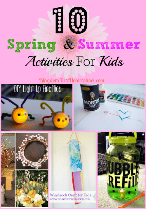 Are you looking for some Spring & Summer Activities for kids? There is no better time to create than this. I don’t know about yours, but my kids are always wanting to do pretty crafts & fun outdoor activities this time of year. Enjoy these awesome 10 Spring and Summer craft ideas.