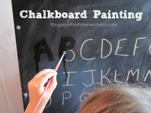 Fine motor skills activities - Chalkboard Painting