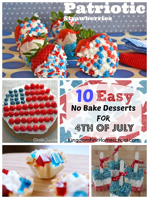 10 Easy No Bake Desserts for 4th of July