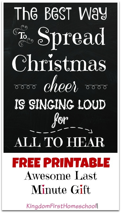 the best way to spread Christmas cheer is for singing loud for all to hear. Spread some Christmas Cheer for all with this FREE printable.