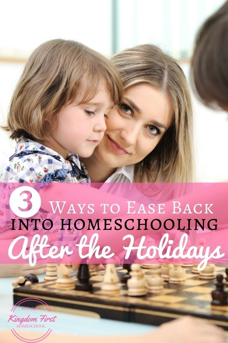 Homeschooling after the holidays can prove challenging. Here are 3 ways to gently ease back into homeschooling.