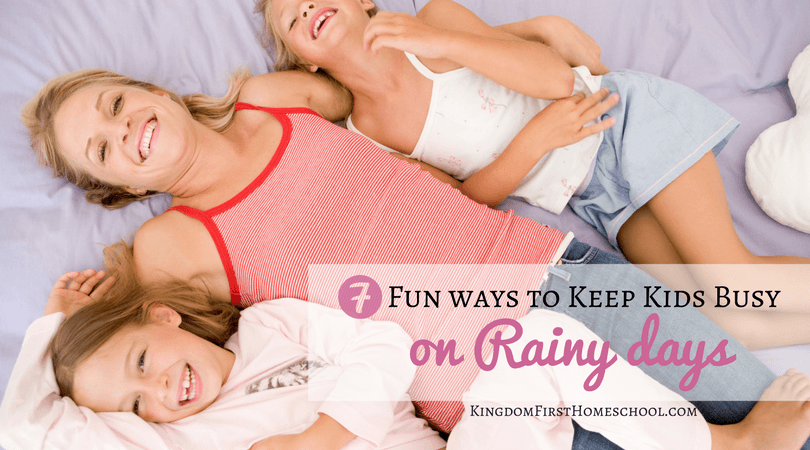 It's raining again and your kids have begun the chorus of "I'm bored" Here are 7 fun ways to keep kids busy on rainy days.
