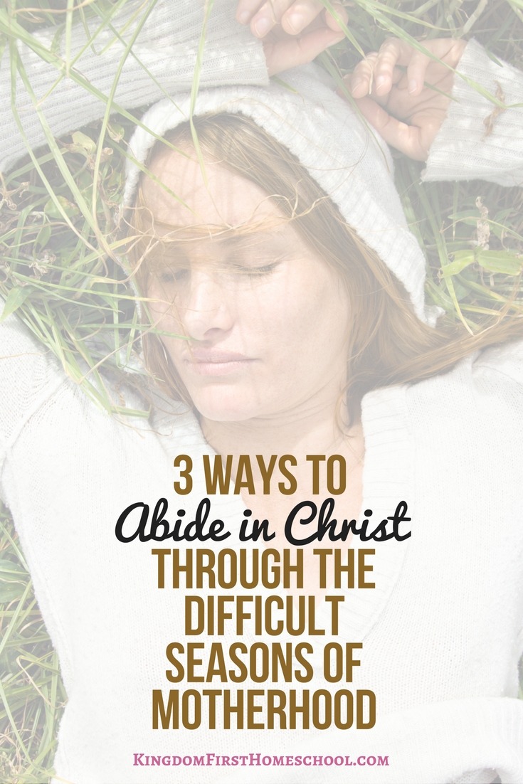 3 ways to abide in Christ through the difficult seasons of motherhood