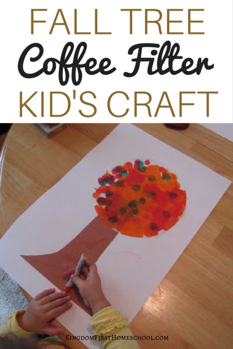 Fall Tree Coffee Filter Craft 