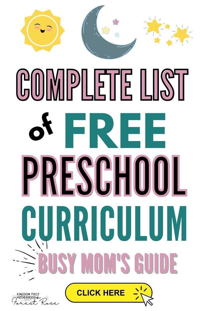 Free Curriculum for Preschoolers Guide for the Busy Mom