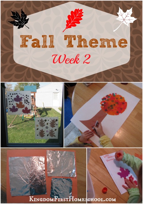 Fall Theme Week 2 - Fun Fall Activities to do with the kiddos