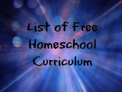 List of Free Homeschool Curriculum