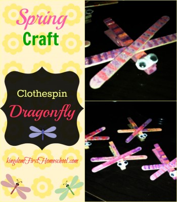 Clothespin Dragonfly Craft | Kingdom First Homeschool