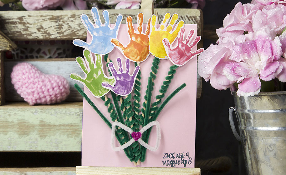 Mother's Day Handprint Bouquet Craft