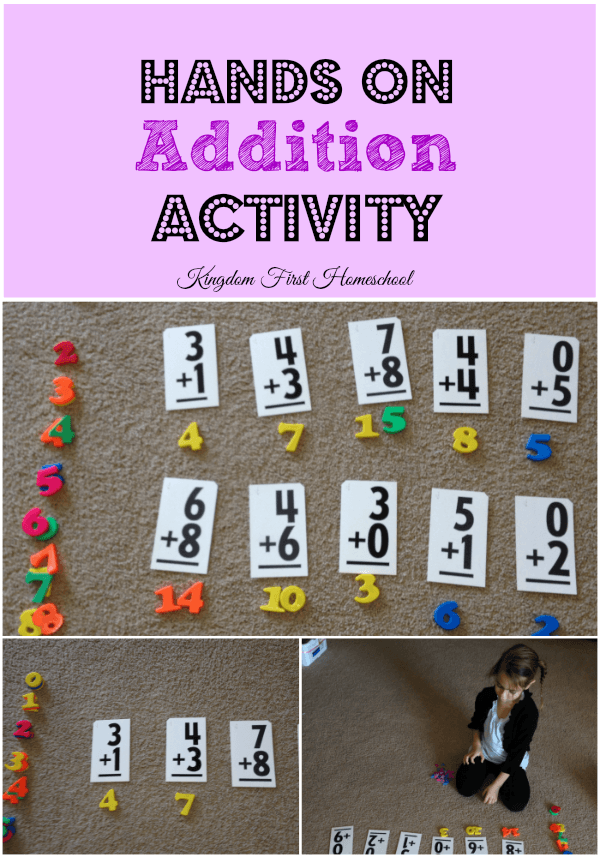 Hands on Addition Activity | Kingdom First Homeschool