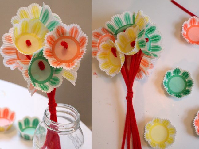 Spring Cupcake Flowers