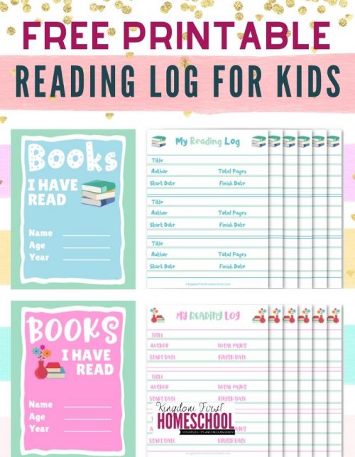 FREE PRINTABLE READING LOG BOOK FOR KIDS