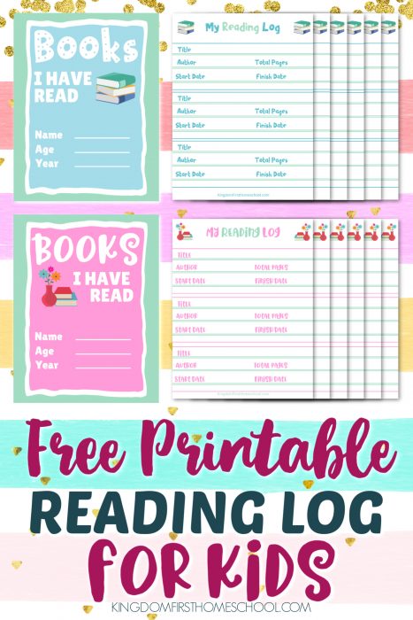 Free Printable Reading Log Book for Kids - Kingdom First Motherhood by ...