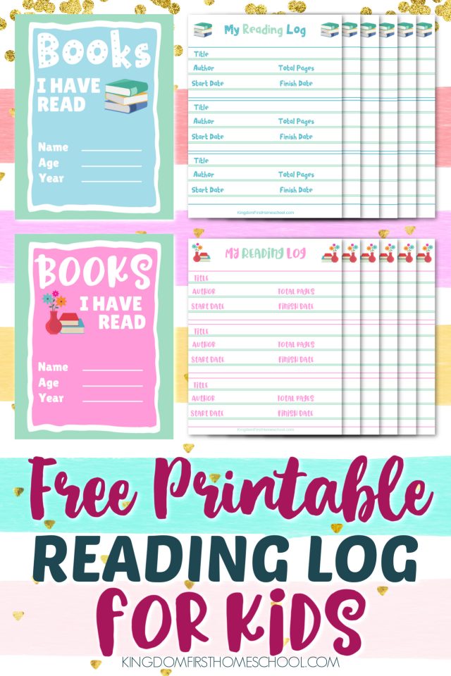 Free Printable Reading Log Book for Kids - Kingdom First Motherhood by ...