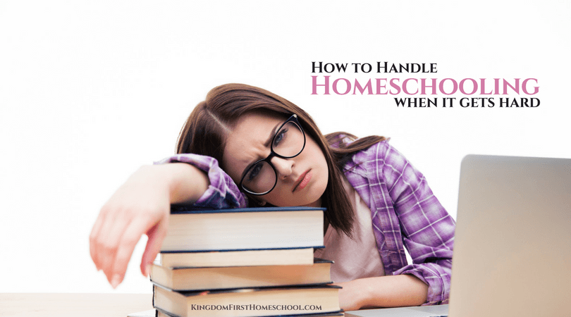 For most homeschoolers, there isn't much separation between "life" and "school". This can be both hard and a blessing! No matter how much we plan (or not :) ) "life" has a tendency to throw curve balls at us. - Here are a few real-life experiences we've had in our homeschool journey. - An extended time of illness or physical pain for Mom or Dad. - The birth of a new baby. - The whole family being sick. - A death of a loved one. - A move. - A change in season (added stressors, schedule changes, etc). These on top of the regular strains of homeschooling can be a real challenge. So how are we to handle homeschooling when it gets hard? Here are 4 Tips To Help