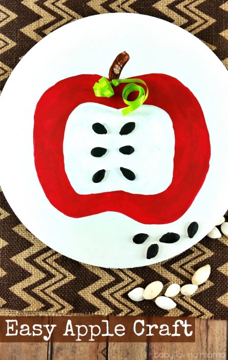 Easy Apple Craft with Paint