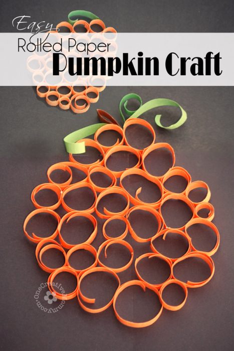 rolled pumpkin craft
