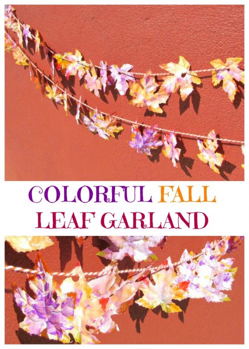colorful fall leaf garland