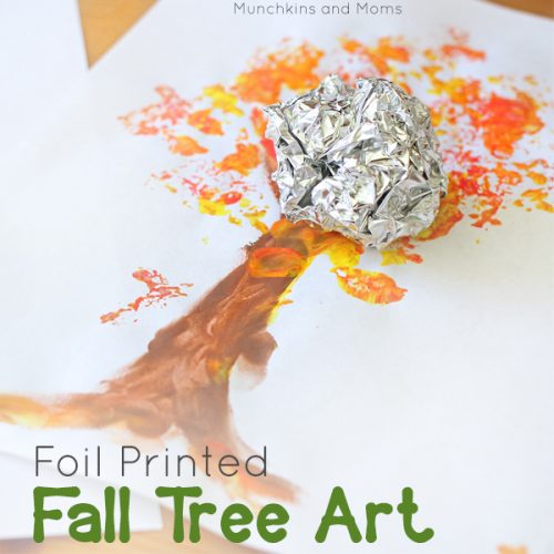 foil painted tree art