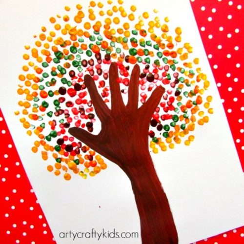 handprint autumn tree