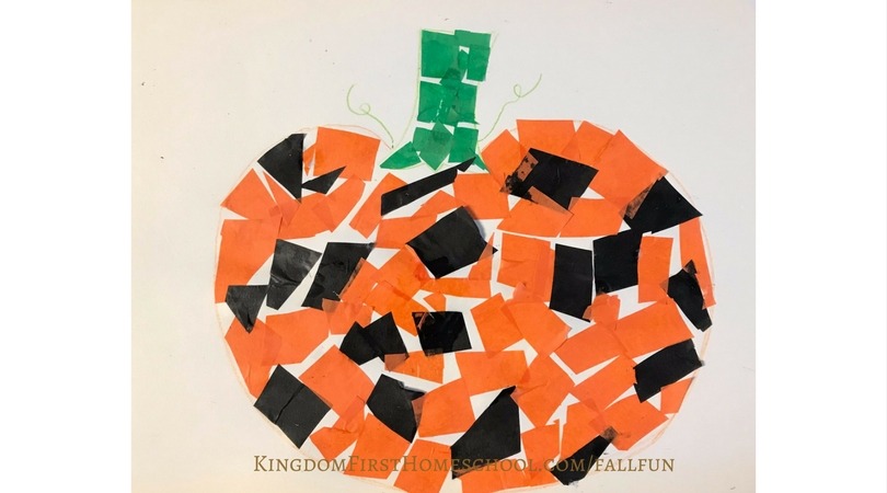 With the fall season speeding by I have a couple more fall projects to complete with my girls and our next project is a mosaic tissue paper pumpkin craft, not one but two fun ways to make this project.