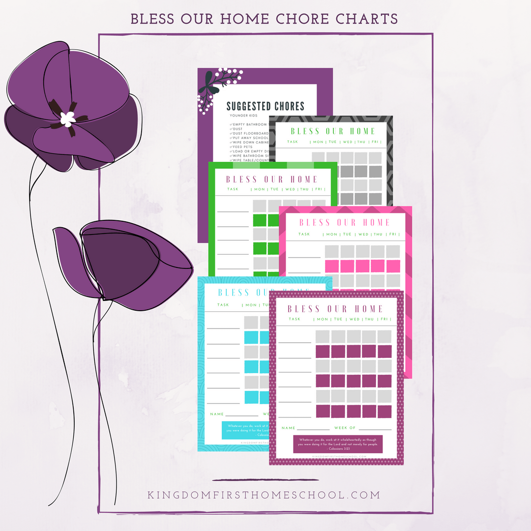 Bless Our Home Chore Charts