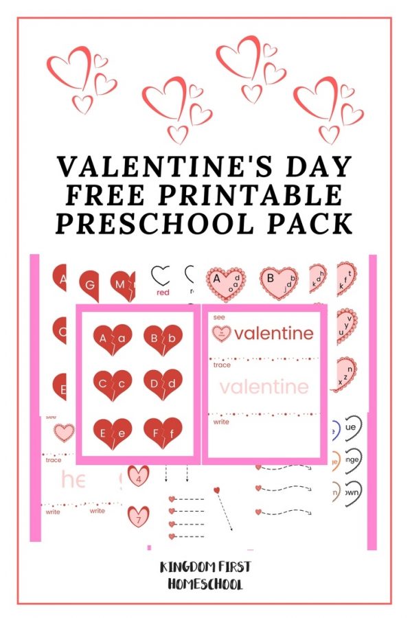 Valentine's Day Free Preschool Printable Pack