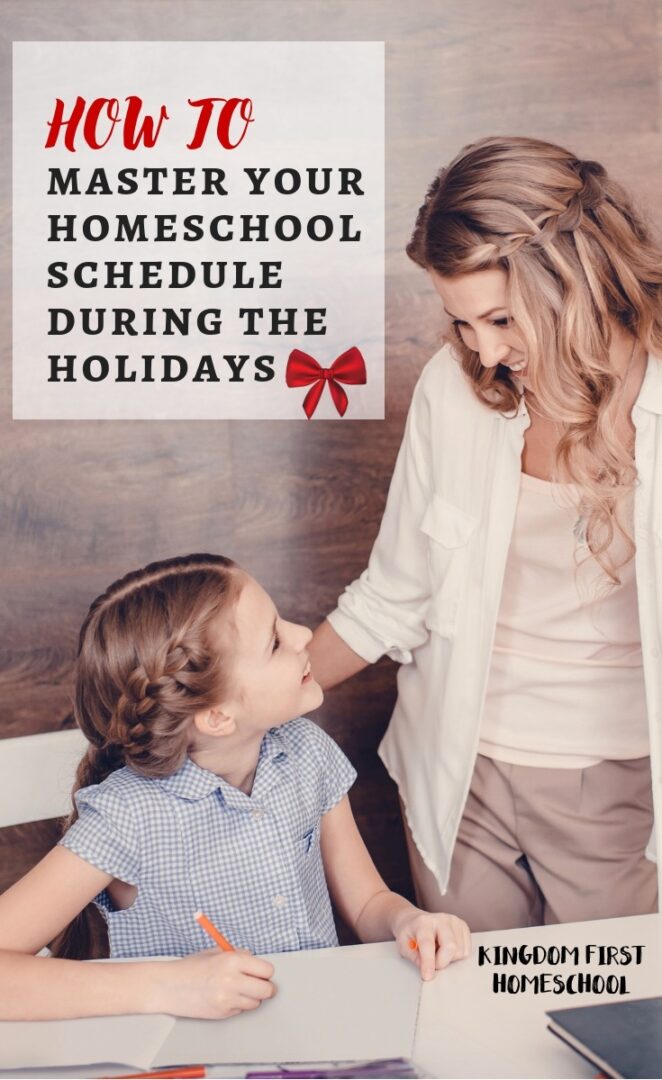 When the busyness of holidays come, homeschooling still goes on.  Here's how you can master your homeschooling schedule during the holidays.