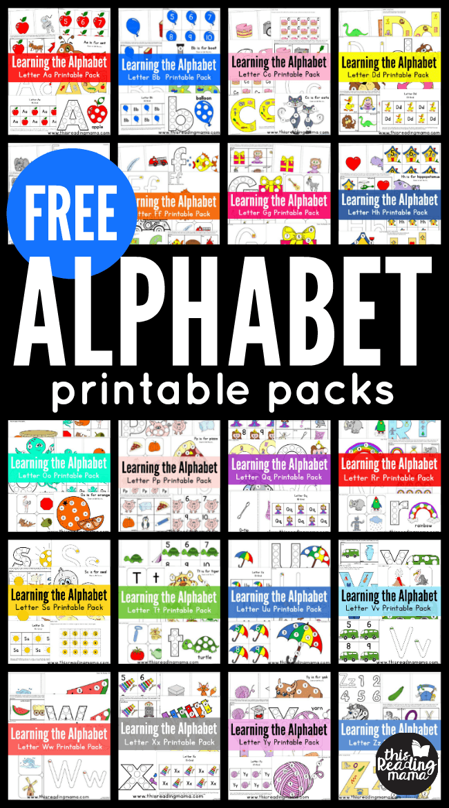 Free Alphabet printable packs