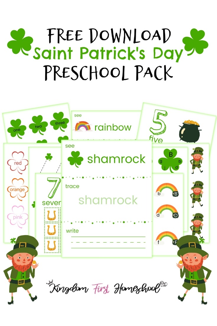 St Patrick s Day Preschool Pack Kingdom First Motherhood By Forest Rose