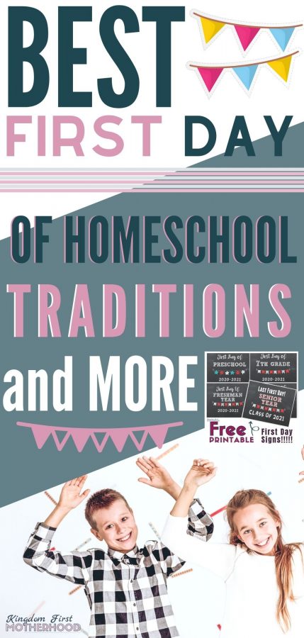 Do you have first day of homeschool traditions? It's never too late to add some first day of homeschool fun. You are going to love this list of the first day of homeschool printables, traditions and activities! You'll find great ideas to start your school year off right and make it memorable for you and your kids.