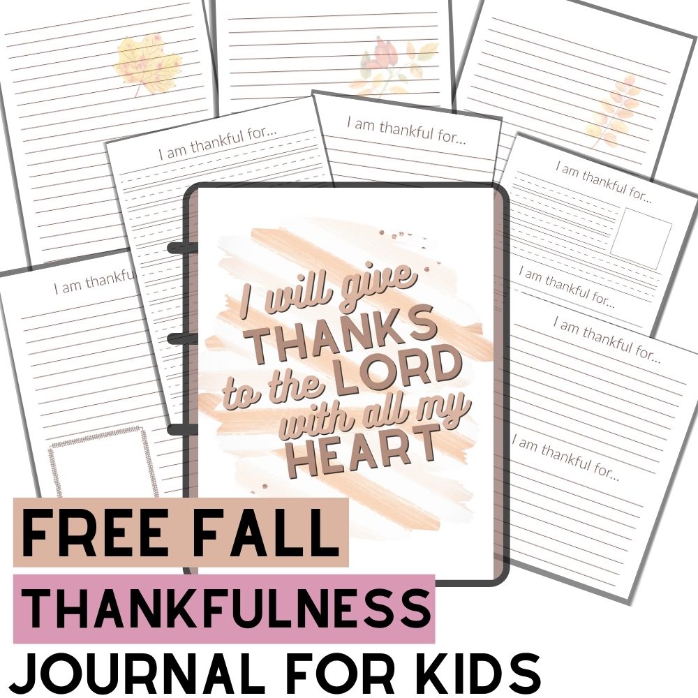 Free Thankfulness Journal for Kids