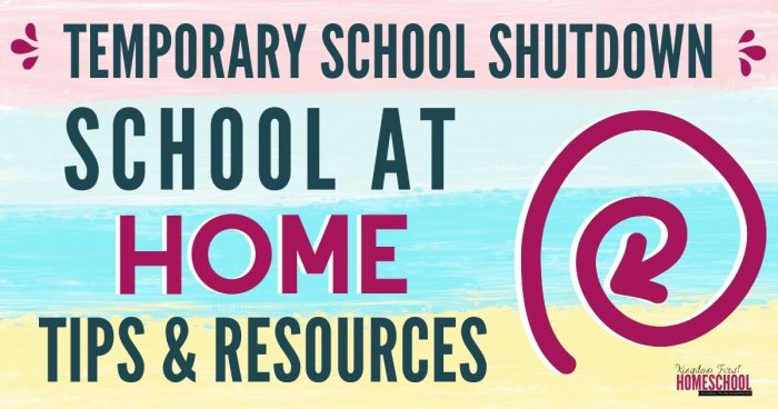 Temporary School at Home Tips & Free Resources