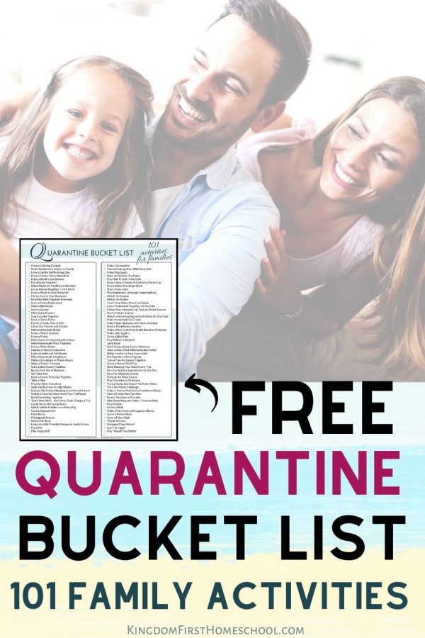 Free Printable Quarantine Bucket List - 101 Family Activities to Do