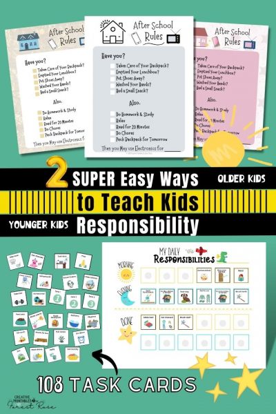 2 Easy Ways to Teach Kids Responsibility Without Bribes and Reminders Printables