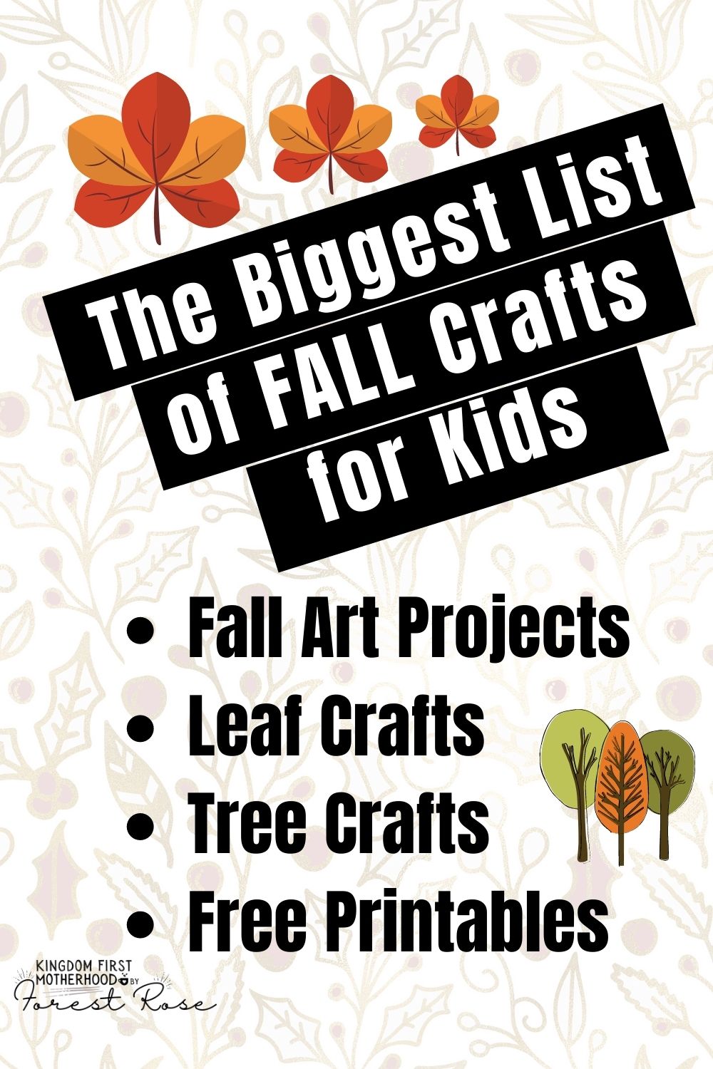 expansive list of Fall Art Projects, Fall Leaf Crafts, Fall Tree Crafts and even some free fall printables