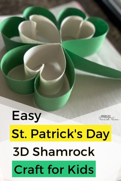 3D Shamrock St. Patrick's Day Easy Craft for Kids