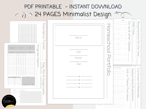 Printable Homeschool Portfolio