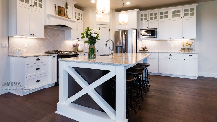 White Modern Farmhouse Kitchen