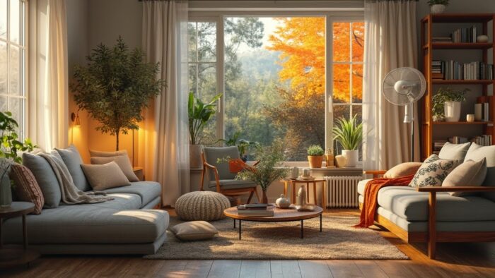 Seasonal cozy living room